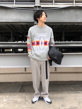 「tk.TAKEO KIKUCHI」｜「アイテム（ライダースジャケット）」を使った、yasuさん（メンズ・168cm）の冬コーディネート