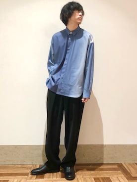「新作」｜「アイテム（スーツパンツ）」を使った、yasuさん（メンズ・168cm）の冬コーディネート