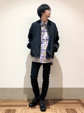 「tk.TAKEO KIKUCHI（ティーケータケオキクチ）のアイテム（ブルゾン）」を使った、yasuさん（メンズ・168cm）の春コーディネート
