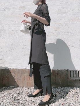 「Radiate（ラディエイト）のアイテム（パンツ）」を使った、すもんしさん（レディース・170cm）の春コーディネート