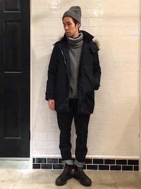 「Andersen-Andersen（アンデルセンアンデルセン）のアイテム」を使った、HARUKIさん（メンズ・171cm）の冬コーディネート