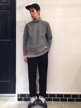 「rehacer（レアセル）のアイテム（帽子）」を使った、HARUKIさん（メンズ・171cm）の冬コーディネート