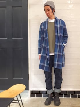 「rehacer（レアセル）のアイテム（ジャケット/アウター）」を使った、HARUKIさん（メンズ・171cm）の春コーディネート