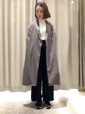 「グレンチェック」｜「アイテム（その他アウター）」を使った、ga-riさん（レディース・158cm）の秋コーディネート