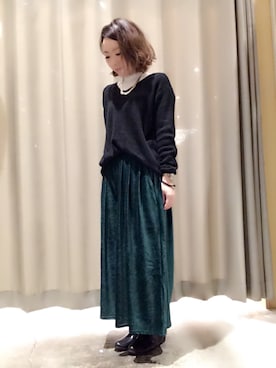 「ハイネックトップス」｜ga-riさん（レディース・158cm）の冬コーディネート