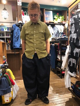 「is-ness（イズネス）のアイテム」を使った、やなちゃんさん（メンズ・164cm）の夏コーディネート
