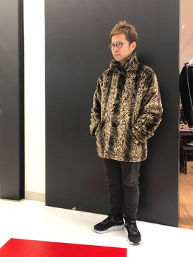 「schott（ショット）のアイテム（ピーコート）」を使った、やなちゃんさん（メンズ・164cm）の秋コーディネート
