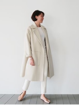 「ルーズフィット」｜「アイテム（ジャケット/アウター）」を使った、LITTLEBLACKさん（レディース・162cm）の冬コーディネート