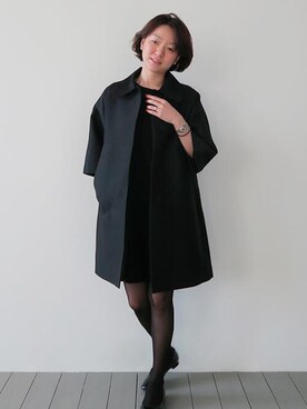 「 カジュアル」｜「アイテム（ジャケット/アウター）」を使った、LITTLEBLACKさん（レディース・162cm）の冬コーディネート