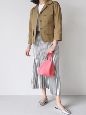 「アイテム（その他アウター、その他）」を使った、LITTLEBLACKさん（レディース・162cm）の春コーディネート