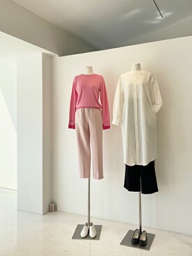 「韓国コーデ」｜「アイテム（シャツワンピース）」を使った、LITTLEBLACKさん（レディース・162cm）の春コーディネート