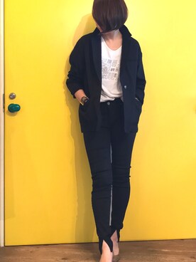 「NOMBRE IMPAIR（ノンブルアンペール）のアイテム（Tシャツ/カットソー）」を使った、rolypoly since 2011さん（レディース・165cm）の春コーディネート