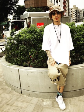「DADA（ダダ）のアイテム」を使った、Felipe Fumio Kikutaさん（メンズ・175cm）の夏コーディネート