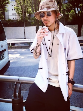 「アイテム（腕時計）」を使った、Felipe Fumio Kikutaさん（メンズ・175cm・20代）の夏コーディネート