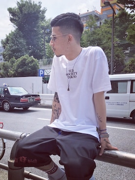 「アイテム（腕時計）」を使った、Felipe Fumio Kikutaさん（メンズ・175cm・20代）の夏コーディネート