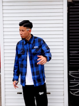 「SBCY Sport（エスビーシーワイスポーツ）のアイテム」を使った、Felipe Fumio Kikutaさん（メンズ・175cm）の夏コーディネート