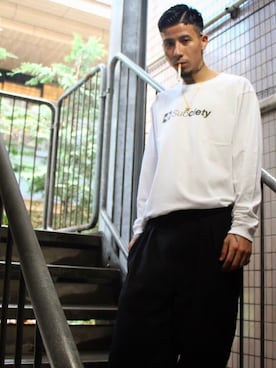 「Subciety（サブサエティ）のアイテム」を使った、Felipe Fumio Kikutaさん（メンズ・175cm）の夏コーディネート