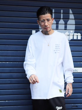 「SBCY Sport（エスビーシーワイスポーツ）のアイテム」を使った、Felipe Fumio Kikutaさん（メンズ・175cm）の夏コーディネート