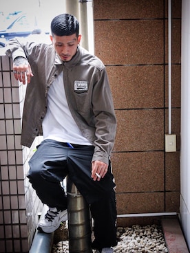 「Subciety（サブサエティ）のアイテム」を使った、Felipe Fumio Kikutaさん（メンズ・175cm）の夏コーディネート