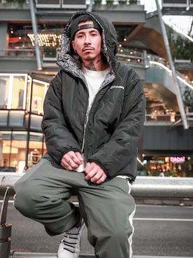「Subciety（サブサエティ）のアイテム（ブルゾン）」を使った、Felipe Fumio Kikutaさん（メンズ・175cm）の秋コーディネート