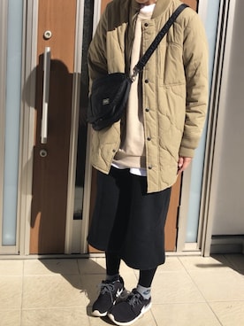「Burner（バーナー）のアイテム（ブルゾン）」を使った、大福。さん（レディース・168cm）の冬コーディネート
