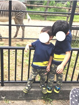 「5歳」｜「アイテム（カーゴパンツ）」を使った、EST☺︎☺︎☺︎さん（キッズ・120cm）の夏コーディネート