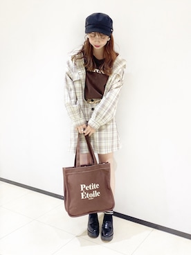 「へザー」｜「アイテム（その他アウター）」を使った、KANAEさん（レディース・160cm）の秋コーディネート