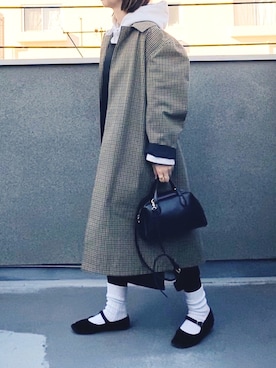 「カンフーシューズ」｜まさみさん（レディース・159cm）の冬コーディネート