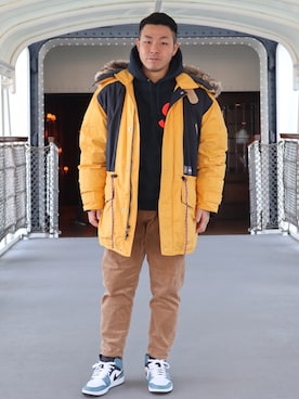 「NOAH（ノア）のアイテム（ジャケット/アウター）」を使った、Shun Watanabeさん（メンズ・165cm）の冬コーディネート
