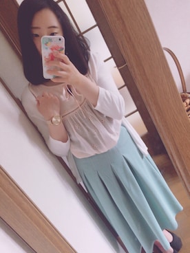 「H&M（エイチ・アンド・エム）のアイテム（腕時計）」を使った、苑子さん（レディース・151cm）の夏コーディネート