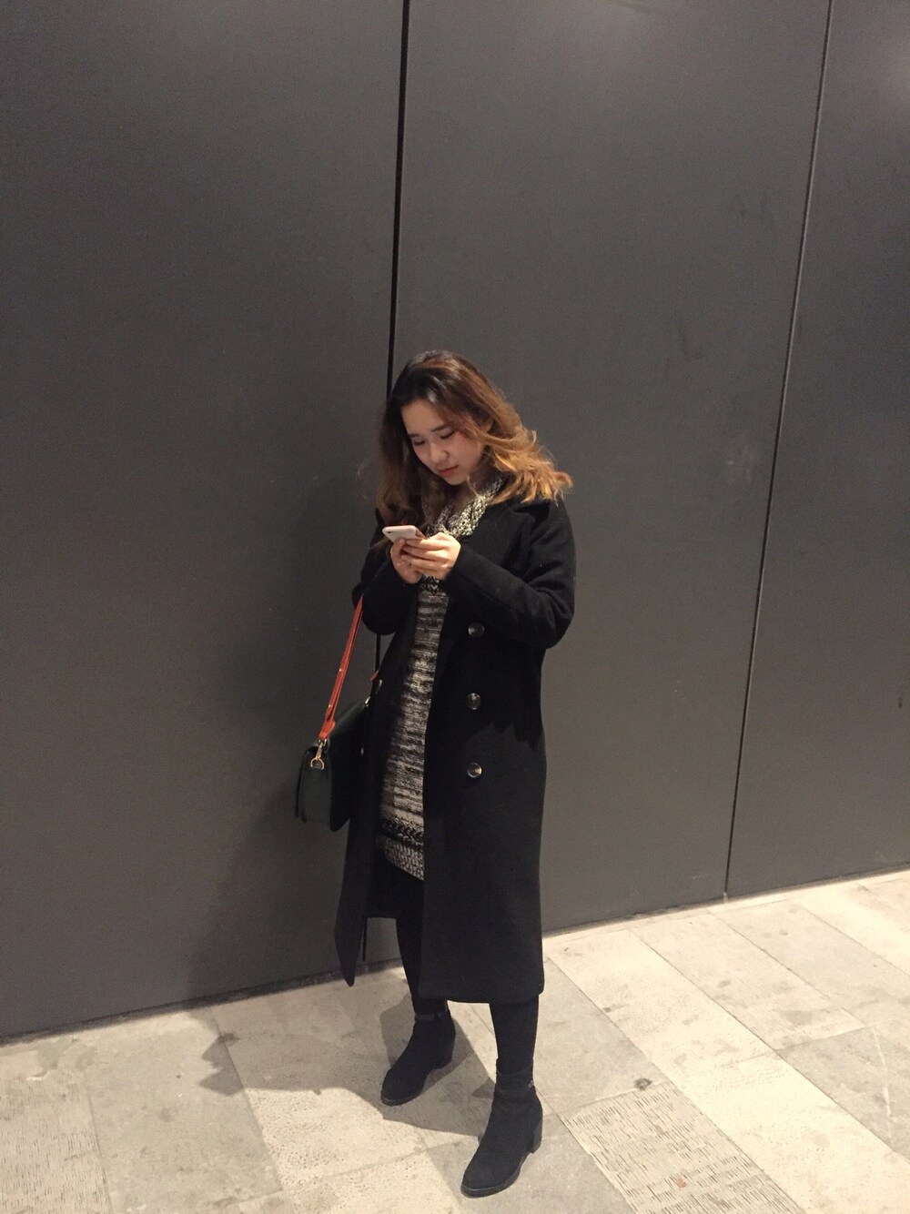 「STYLENANDAのアイテム（ダウンジャケット/コート、ブラック系）」を使った、Ivyyy_Zさん（レディース・160cm）の冬コーディネートの1枚目の写真