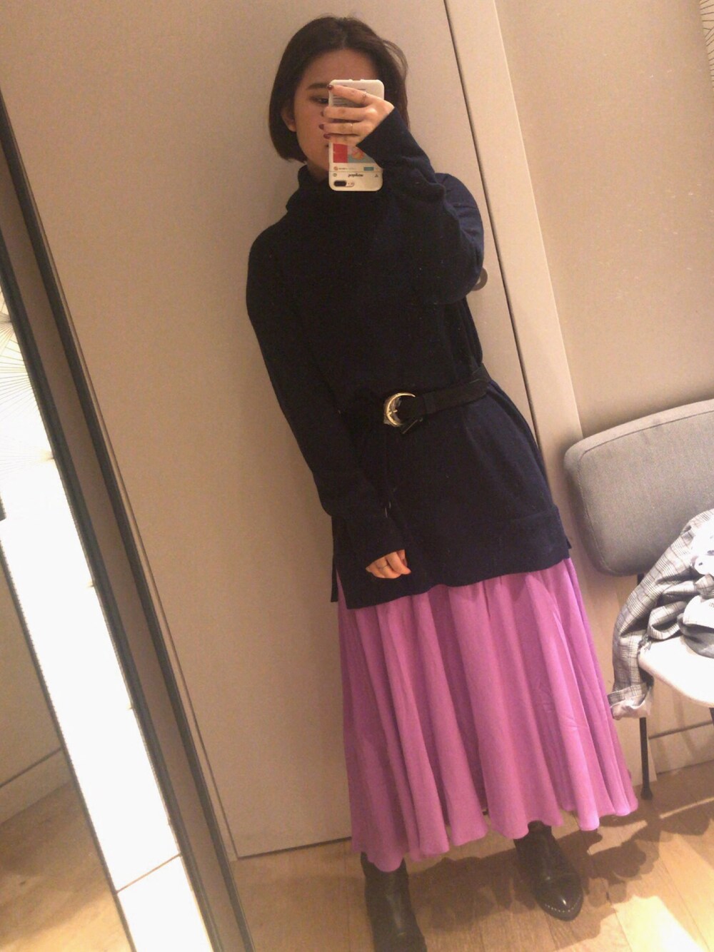 「sandroのアイテム（ワンピース、その他）」を使った、Ivyyy_Zさん（レディース・160cm）の冬コーディネートの1枚目の写真