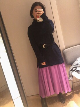「sandro（サンドロ）のアイテム」を使った、Ivyyy_Zさん（レディース・160cm）の冬コーディネート