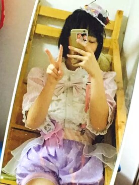 「lolitafashion」｜「アイテム（オールインワン・サロペット）」を使った、馨儿XDさん（レディース・157cm）の冬コーディネート