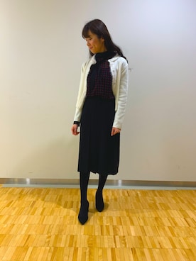 「NARACAMICIE（ナラカミーチェ）のアイテム（シャツ/ブラウス）」を使った、エレナさん（レディース・162cm）の冬コーディネート