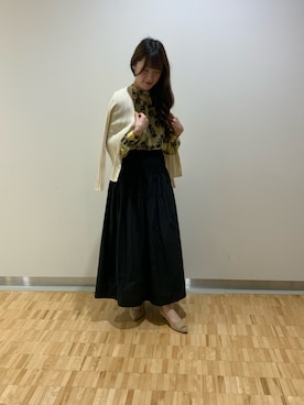 「NARACAMICIE（ナラカミーチェ）のアイテム（パンツ）」を使った、エレナさん（レディース・162cm）の冬コーディネート