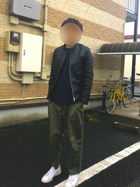 「URBAN RESEARCH（アーバンリサーチ）のアイテム（ライダースジャケット）」を使った、stsさん（メンズ・173cm）の秋コーディネート