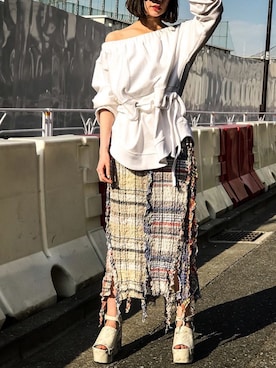 「CRY.（クライ）のアイテム」を使った、CRY. mizukiさん（レディース・149cm）の夏コーディネート