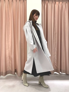 「ジルスチュアート」｜「アイテム（その他アウター）」を使った、chihiroさん（レディース・159cm）の冬コーディネート