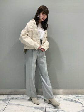 「ジージャン」｜「アイテム（ブルゾン）」を使った、chihiroさん（レディース・159cm）の冬コーディネート