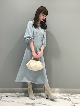 「JILL STUART（ジルスチュアート）のアイテム（トートバッグ）」を使った、chihiroさん（レディース・159cm）の冬コーディネート