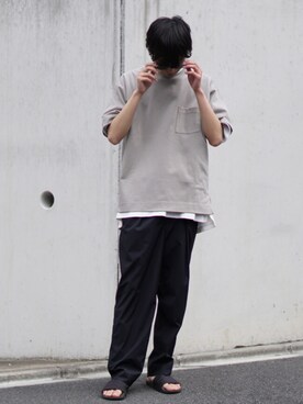 「KOMONO.（コモノ）のアイテム（サングラス）」を使った、__k2_mtさん（メンズ・173cm）の春コーディネート