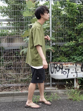 「LOGOS（ロゴス）のアイテム（パンツ）」を使った、__k2_mtさん（メンズ・173cm）の夏コーディネート