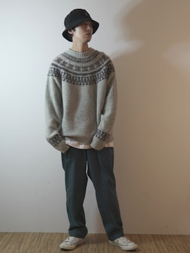「CIAOPANIC TYPY（チャオパニックティピー）のアイテム（チノパンツ）」を使った、__k2_mtさん（メンズ・173cm）の冬コーディネート