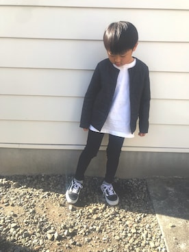 「UNIQLO（ユニクロ）のアイテム（ナイロンジャケット）」を使った、harutougaさん（キッズ・120cm）の冬コーディネート