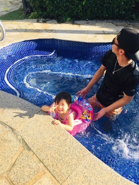 「KURO(クロ)のアイテム(キャップ)」を使った、こぉぢさん(メンズ・170cm)の夏コーディネート