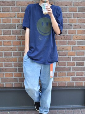 「CONVERSE（コンバース）のアイテム（スニーカー、ブラック系）」を使った、yutaさん（メンズ・173cm）の春コーディネート