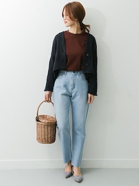 「URBAN RESEARCH DOORS（アーバンリサーチドアーズ）のサイドフリンジカットオフデニム（デニムパンツ）」を使った、DOORS WOMENSさん（レディース・168cm）の夏コーディネート