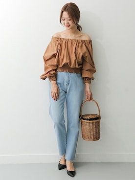 「URBAN RESEARCH DOORS（アーバンリサーチドアーズ）のサイドフリンジカットオフデニム（デニムパンツ）」を使った、DOORS WOMENSさん（レディース・168cm）の夏コーディネート