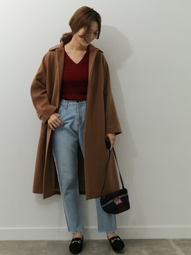 「URBAN RESEARCH DOORS（アーバンリサーチドアーズ）のサイドフリンジカットオフデニム（デニムパンツ）」を使った、DOORS WOMENSさん（レディース・168cm）の秋コーディネート